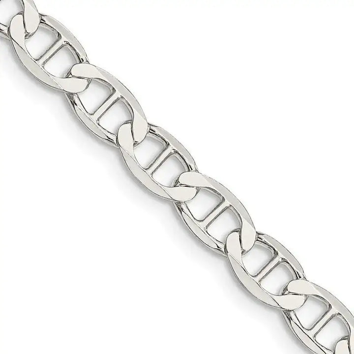 Sterling Silver 5.7mm Flat Anchor Chain Necklace - Larson Jewelers