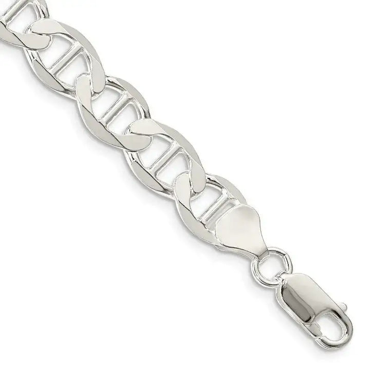 Sterling Silver 8.9mm Flat Anchor Chain Bracelet - Larson Jewelers