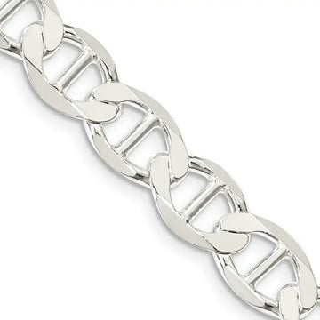 Sterling Silver 8.9mm Flat Anchor Chain Necklace - Larson Jewelers