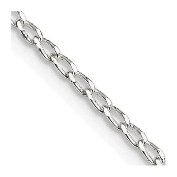 Sterling Silver 1.5mm Open Elongated Link Chain Necklace - Larson Jewelers