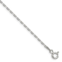 Sterling Silver Polished and D/C 1.75mm Marine Link Chain Bracelet