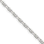 Sterling Silver Polished and D/C 3mm Marine Link Chain Necklace
