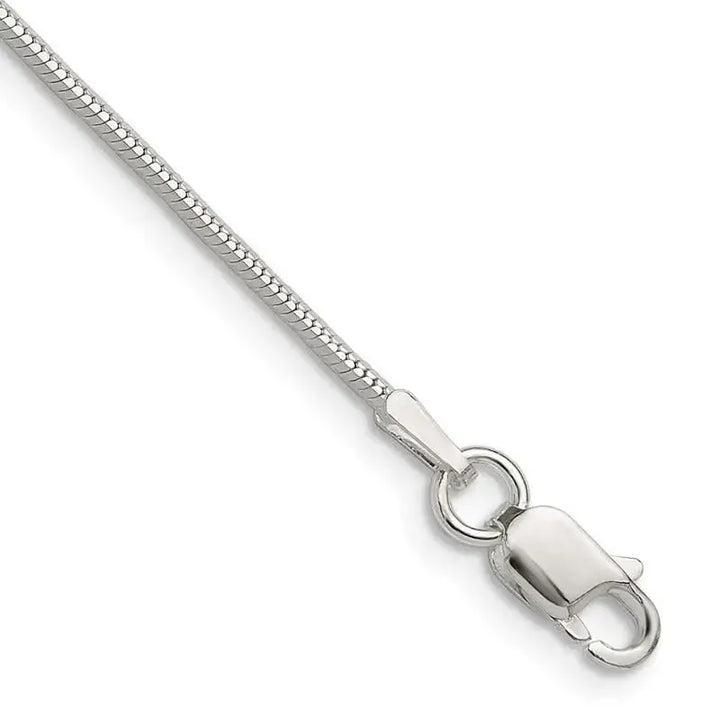Sterling Silver Polished 1mm Octagonal Snake Chain Necklace - Larson Jewelers
