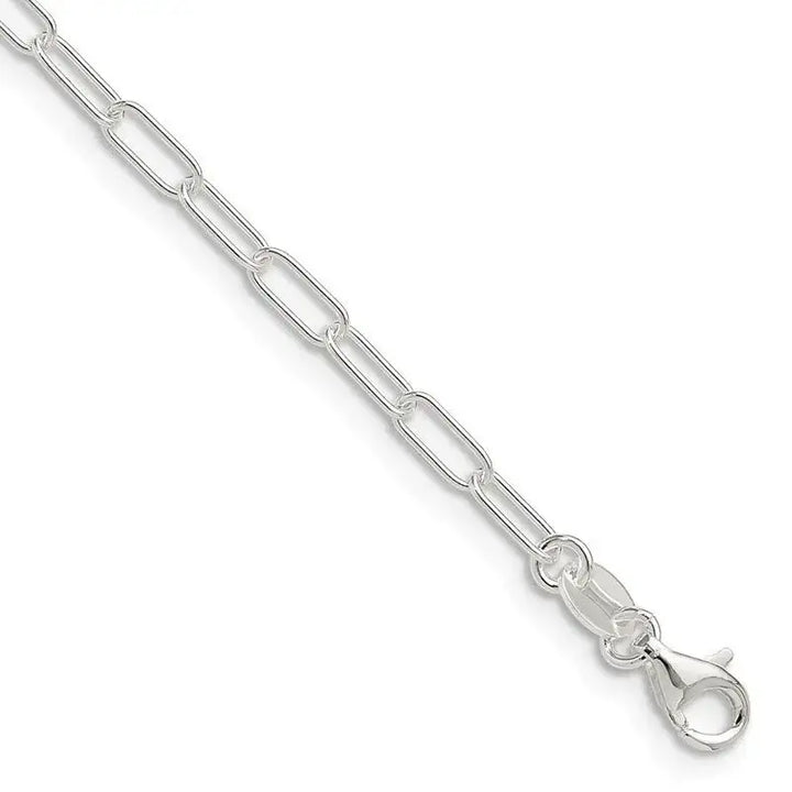 Sterling Silver Polished 4.5mm Elongated Cable Chain Necklace - Larson Jewelers