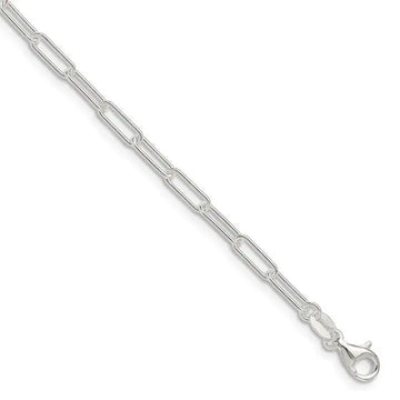 Sterling Silver Polished 3mm Elongated Cable Chain Bracelet - Larson Jewelers