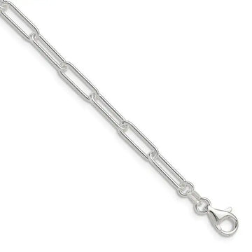Sterling Silver Polished 4.5mm Elongated Cable Chain Bracelet - Larson Jewelers