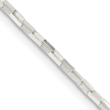 Sterling Silver 1.65mm Elongated Box Chain Necklace - Larson Jewelers