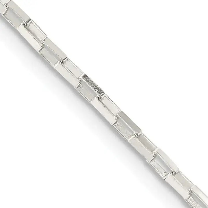 Sterling Silver 1.65mm Elongated Box Chain Necklace - Larson Jewelers