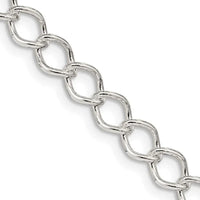 Collier en argent sterling avec chaîne gourmette ouverte fantaisie de 5,75 mm