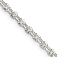 Sterling Silver 2.75mm Diamond-cut Forzantina Cable Chain Necklace