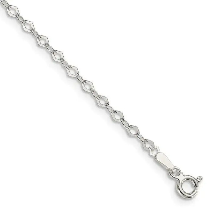 Sterling Silver 2.25mm Fancy Rolo Chain Bracelet - Larson Jewelers