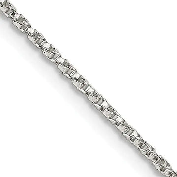 Sterling Silver 1.25mm Twisted Box Chain Necklace - Larson Jewelers
