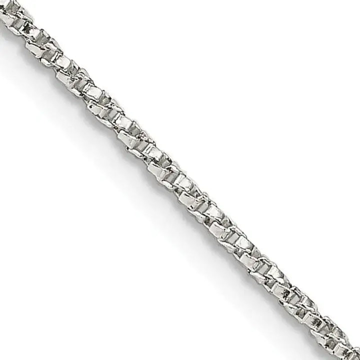Sterling Silver 1.25mm Twisted Box Chain Necklace - Larson Jewelers