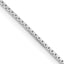 Sterling Silver Rhodium-plated .6mm Mirror Box Chain Necklace
