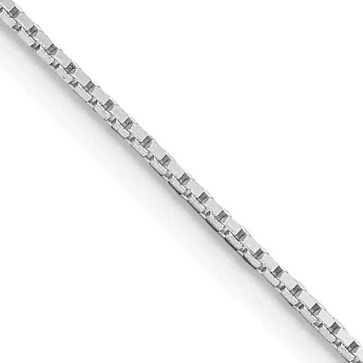 Sterling Silver Rhodium-plated .6mm Mirror Box Chain Necklace w/4in ext. - Larson Jewelers
