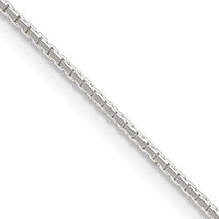Collar de cadena de espejo de 8 lados con corte de diamante de 0,9 mm en plata de ley