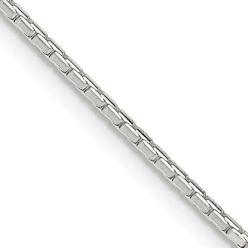 Sterling Silver 1.2mm 8 Sided Diamond-cut Mirror Box Chain Necklace - Larson Jewelers