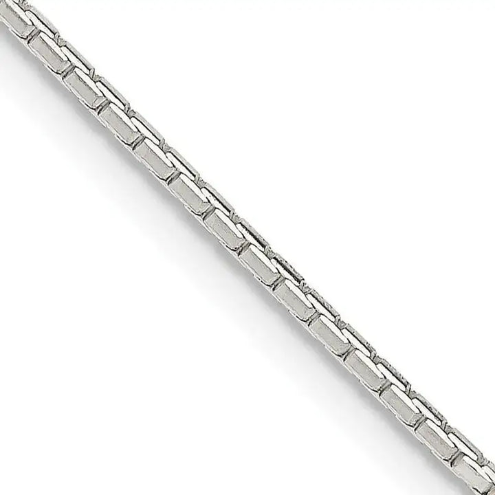 Sterling Silver 1.2mm 8 Sided Diamond-cut Mirror Box Chain Necklace - Larson Jewelers