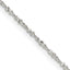 Collier chaîne serpentine torsadée en argent sterling de 1 mm
