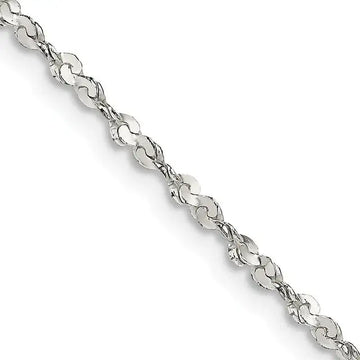 Sterling Silver 1.8mm Twisted Serpentine Chain Necklace - Larson Jewelers