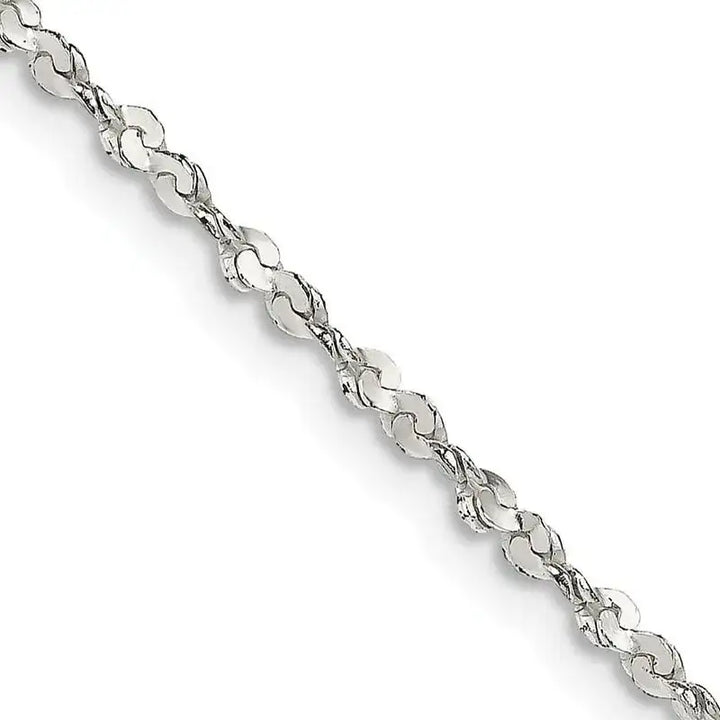 Sterling Silver 1.8mm Twisted Serpentine Chain Necklace - Larson Jewelers