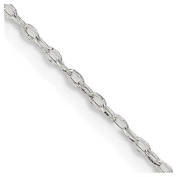 Sterling Silver 1.4mm Flat Oval Cable Chain Necklace - Larson Jewelers