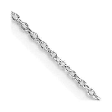 Sterling Silver Rhodium-plated 1.1mm Forzantina Cable Chain Necklace w/2in ext. - Larson Jewelers