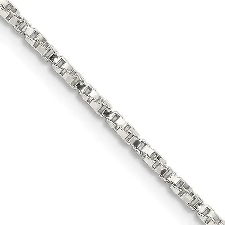 Sterling Silver 1.35mm Twisted Box Chain Necklace - Larson Jewelers