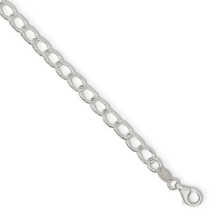 Sterling Silver 5.25mm Curb Chain Bracelet - Larson Jewelers