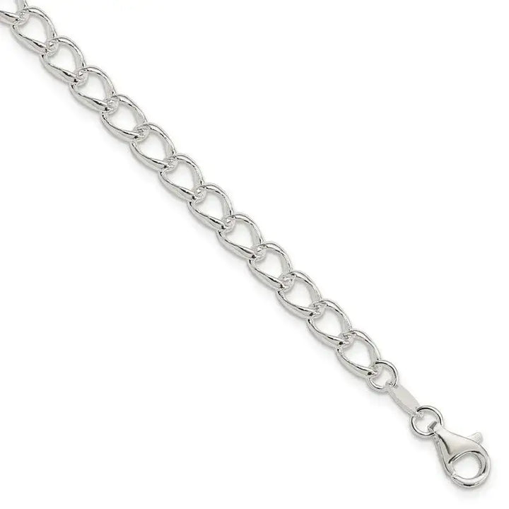 Sterling Silver 5.25mm Curb Chain Bracelet - Larson Jewelers
