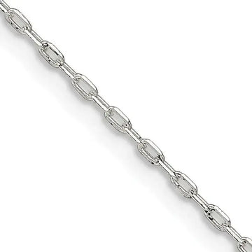 Sterling Silver 1mm Diamond-cut Long Link Cable Chain Necklace w/4in ext. - Larson Jewelers