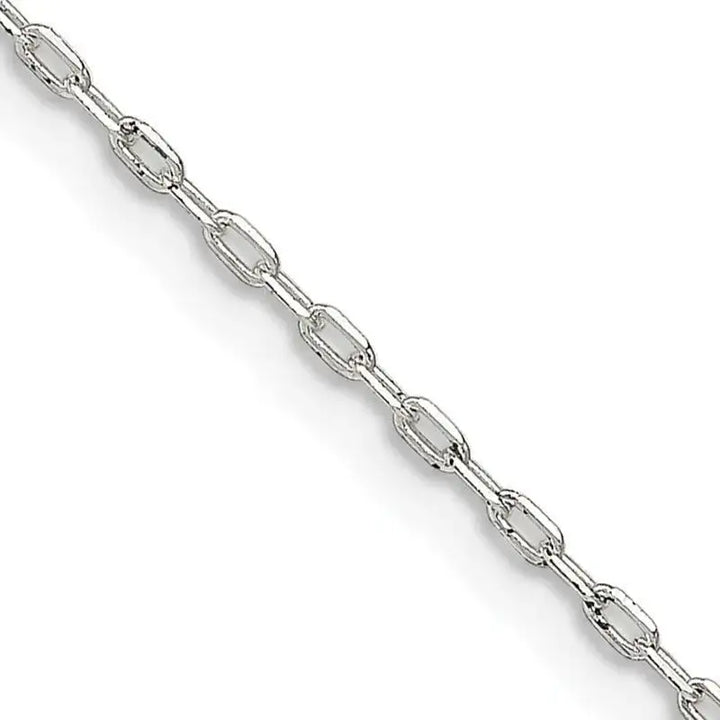 Sterling Silver 1mm Diamond-cut Long Link Cable Chain Necklace w/2in ext. - Larson Jewelers