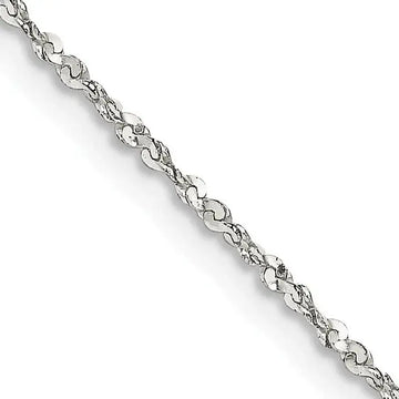 Sterling Silver 1.2mm Twisted Serpentine Chain Necklace - Larson Jewelers