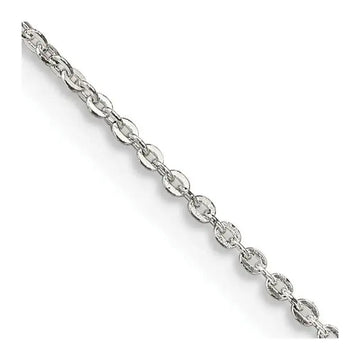 Sterling Silver .9mm Flat Link Cable Chain Necklace - Larson Jewelers