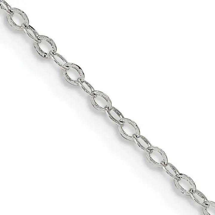 Sterling Silver 1.5mm Flat Open Oval Cable Chain Necklace - Larson Jewelers