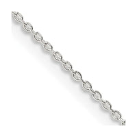 Collar de cadena tipo cable Forzantina con corte de diamante de 0,95 mm en plata esterlina con extensión de 4 pulgadas.