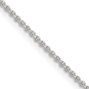Sterling Silver 1.4mm Diamond-cut Forzantina Cable Chain Necklace w/2in ext. - Larson Jewelers