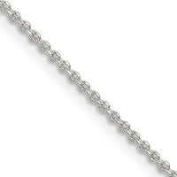 Collar de cadena tipo cable Forzantina con corte de diamante de 1,4 mm en plata esterlina con extensión de 4 pulgadas.