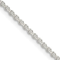 Collar de cadena tipo cable Forzantina de plata de ley de 1,85 mm con corte de diamante