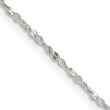 Sterling Silver 1.4mm Twisted Serpentine Chain Necklace - Larson Jewelers