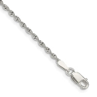 Sterling Silver 1.65mm Twisted Herringbone Chain Bracelet