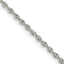 Sterling Silver 1.65mm Twisted Herringbone Chain Necklace