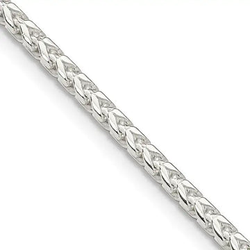 Sterling Silver 2.55mm D/C Square Franco Chain Necklace - Larson Jewelers