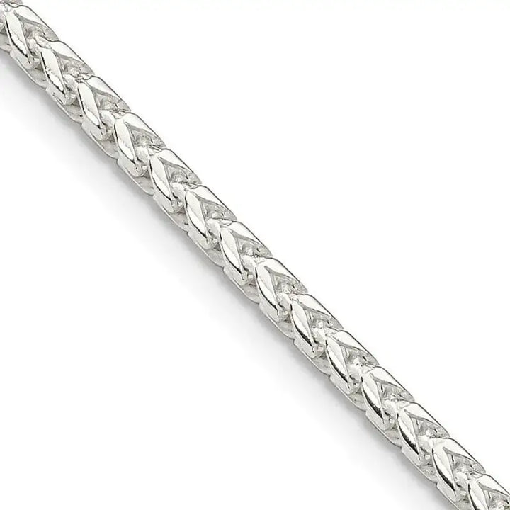 Sterling Silver 2.55mm D/C Square Franco Chain Necklace - Larson Jewelers
