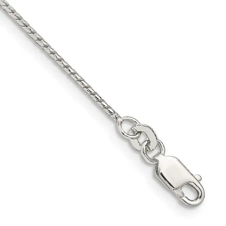 Sterling Silver 1mm Round Franco Chain Bracelet - Larson Jewelers