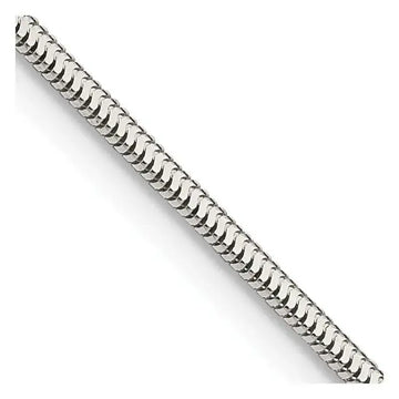 Sterling Silver 1.5mm Diamond-cut Flat Snake Chain Necklace - Larson Jewelers