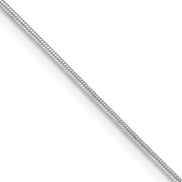Sterling Silver Rhodium-plated .8mm Round Snake Chain Necklace w/2in ext. - Larson Jewelers
