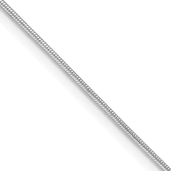 Sterling Silver Rhodium-plated .8mm Round Snake Chain Necklace w/2in ext. - Larson Jewelers