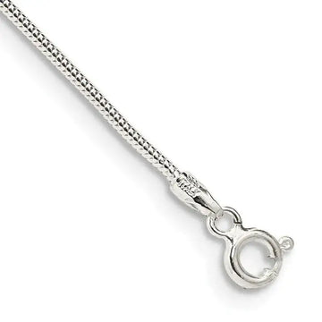Sterling Silver 1.2mm Round Snake Chain Anklet - Larson Jewelers