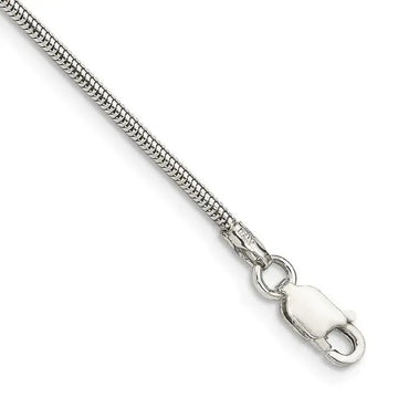 Sterling Silver 1.6mm Round Snake Chain Bracelet - Larson Jewelers